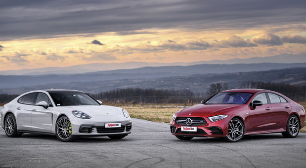 Porsche Panamera 4 E-Hybrid vs Mercedes-AMG CLS 53 Porsche Panamera 4 E-Hybrid vs Mercedes-AMG CLS 53