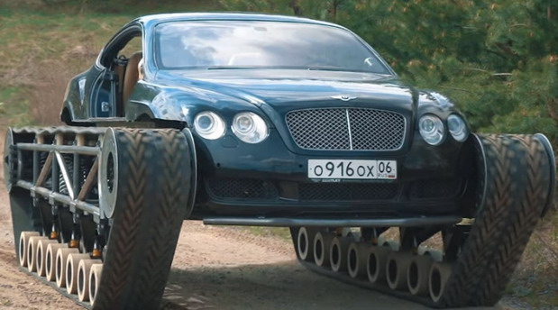 Bentley Continental GT sa gusenicama