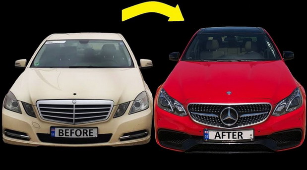 Transformacija Mercedesa E Taxi u E 63 AMG Transformacija Mercedesa E Taxi u E 63 AMG