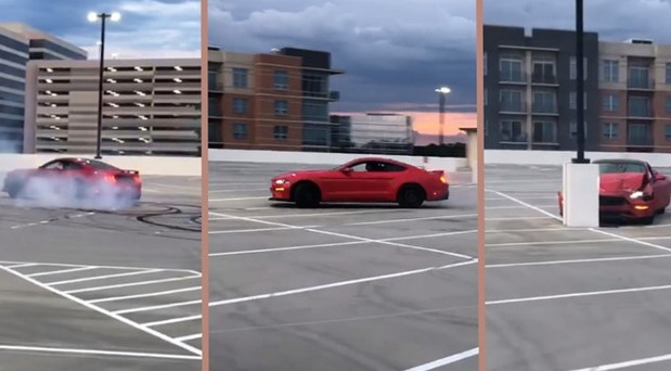 Ford Mustang crash Ford Mustang crash