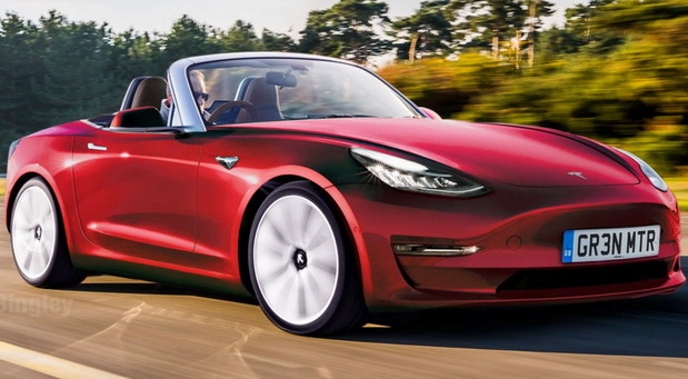 Tesla Model 3 kabriolet Tesla Model 3 kabriolet